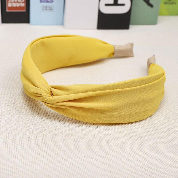 TIY Hair Care Simple Solid Color Unique Knotted Design Women Headband TIY