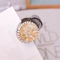 TIY Hair Care Small Size Women Cute Rhinestone Decor Round Shape Acrylic Hair Claw TIY