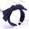 TIY Hair Care Sweet Double Layer Bowknot Decor Women Solid Color Headband TIY