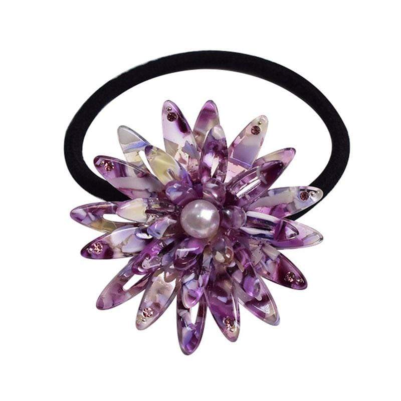Unique Multicolor Daisy Shaped Acrylic Decor Women Elastic Hair Band