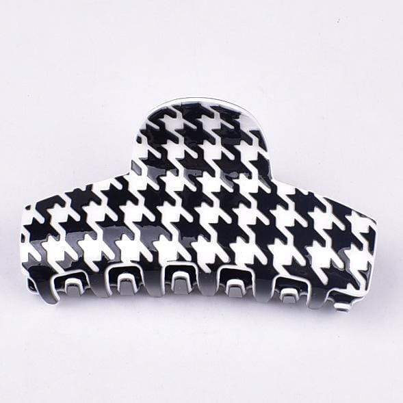 TIY Hair Care Vintage Style Unique Houndstooth Pattern Women Acrylic Hair Claw TIY