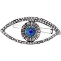 TIY Hair Care Vintage Unique Eye Shaped Hollow Alloy Rhinestone Hair Clip TIY