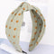 TIY Hair Care Vintage Women Irregular Dot Printed Knitting Design Headband TIY