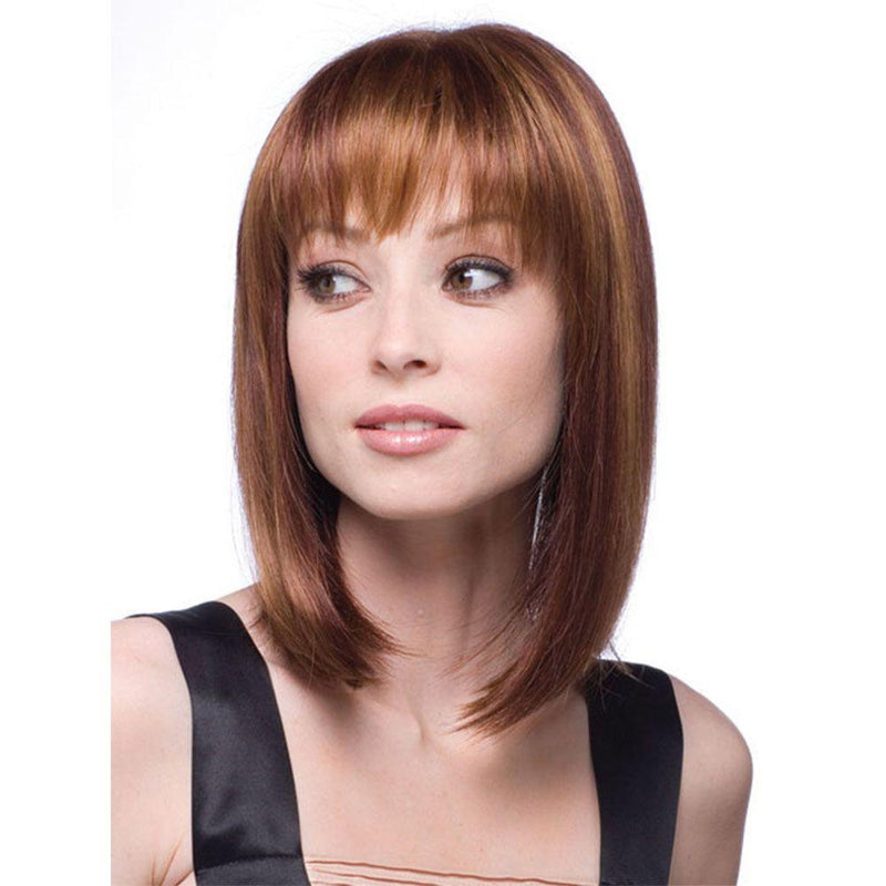 Women Straight Pattern Medium-length High Temperature Fiber Wig