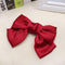 Women Sweet Bowknot Design Solid Color Satin Hair Clip