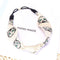 Women Vintage Pattern Unique Cat Letters Print Mesh Patchwork Headband