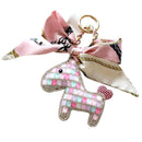 Sweet Young Girl Birthday Gift Cute Little Horse Shape Ribbon Bowknot Keychain