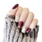 TIY Makeup Purple Elegant Big Artificial Pearl Decorated Short Fake Finger Nail Patch With Free Nail Glue TIY