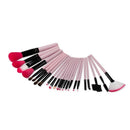 Women Top Grade Wooden Natural Color Handle High Quality Nylon Brushes Set 24pcs
