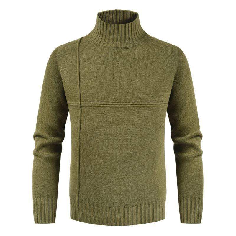Men Solid Color Turtleneck All-match knit Sweater