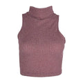 TIY Men Apparel Off Shoulder Knitted Sleeveless High-necked Crop Top TIY