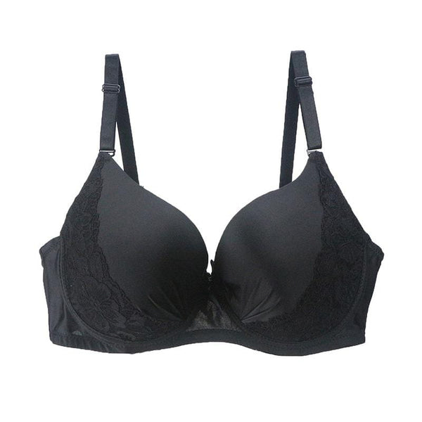 TIY Men Apparel Popular Style Sexy Women Solid Color Nylon Plus Size Lace Push Up Invisible Bra TIY