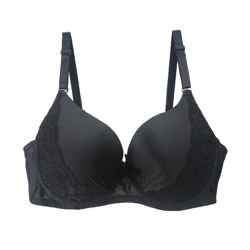 TIY Men Apparel Popular Style Sexy Women Solid Color Nylon Plus Size Lace Push Up Invisible Bra TIY