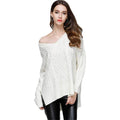TIY Men Apparel Sexy Lady V Neck Design Solid Color Autumn Winter Warm Sweater TIY