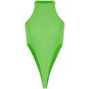 TIY Men Apparel Sexy Sleeveless Neon Color Women Tight Bodysuit TIY
