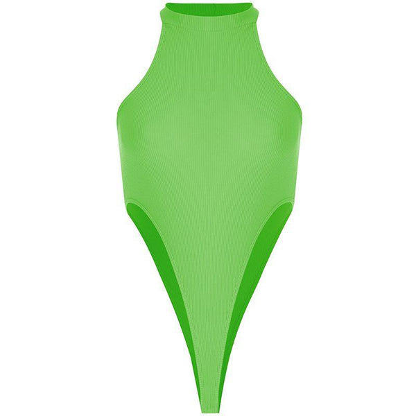 TIY Men Apparel Sexy Sleeveless Neon Color Women Tight Bodysuit TIY