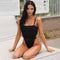 TIY Men Apparel Sexy Street Style Belted Design Women Solid Color Tight Bodysuit TIY
