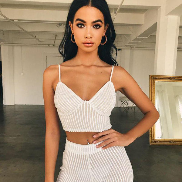 TIY Men Apparel Sexy Women Sequin Design V Neck Solid Color Zipper Design Camisole TIY