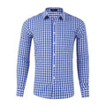 TIY Men Apparel Simple Style Plaid Printed Long Sleeves Men Cotton Shirts TIY