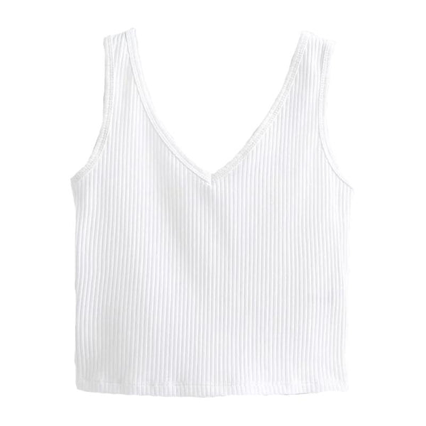 TIY Men Apparel Simple "V" Neck Short Prom Crop Sexy Tank Tops For Women Bodysuits TIY