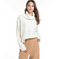 TIY Men Apparel Solid Color Loose Pattern Heap Collar Sweater TIY