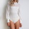 TIY Men Apparel Solid Color Mock Neck Long-sleeve Mesh Patchwork Casual Bodysuits TIY