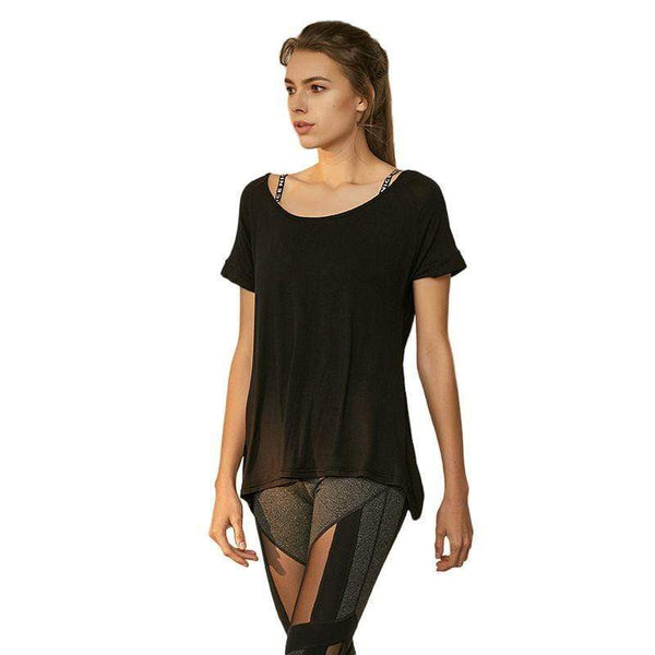 TIY Men Apparel Solid Color Women Short-sleeve Scoop Neck Casual Sports T-shirt TIY