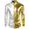 Trendy Style Men Bronzing Color Blocking Shirts