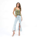 Women Sexy Snakeskin Print Casual Camisole