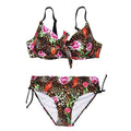 Women Summer Trendy Leopard Floral Print Plus Size Swimsuit