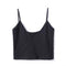 Women Summer V Neck Solid Color Knitted Wrap Camisole