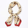Elegant Women Geometric Triangle Printed Satin Square Scarf