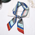 Hot Sale Women Unique Block Color Geometric Plaid Print Slim Scarf
