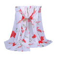 TIY Scarves New Trendy Multicolor Leaf And Flower Female's Chiffon Scarf TIY