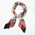 TIY Scarves Popular Multicolor Printed Design Pleated Satin Scarf TIY