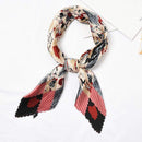TIY Scarves Popular Multicolor Printed Design Pleated Satin Scarf TIY