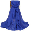 TIY Scarves Solid Color Geometric Square Pattern Breathable Voile Scarf TIY