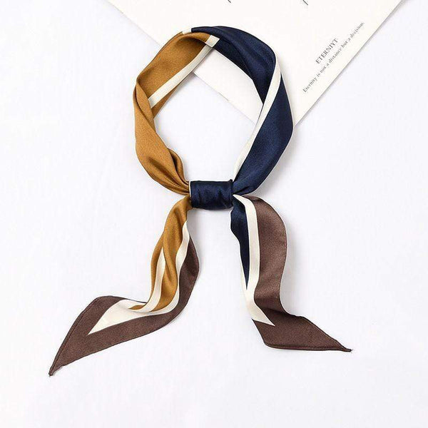 Unique Block Color Design Women Vintage Chic Slim Scarf