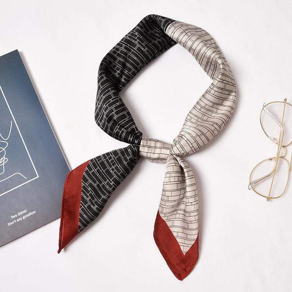 Unique Color Blocking Design Women Geometric Pattern Scarf