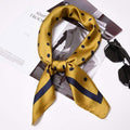 TIY Scarves Vintage Geometric Pattern Contrast Polka Dot Print Square Scarf TIY