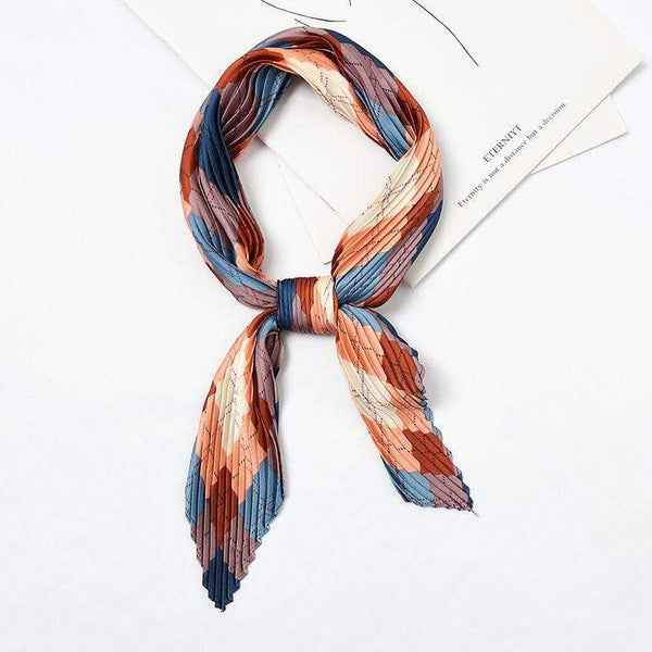 TIY Scarves Vintage Pattern Multicolor Stripes Print Women Square Scarf TIY