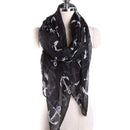 TIY Scarves Vintage Style Anchor Print Women Voile Shawl Scarf TIY