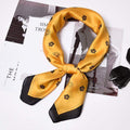 TIY Scarves Vintage Style Luck Flower Printed Women Classic Satin Scarf TIY