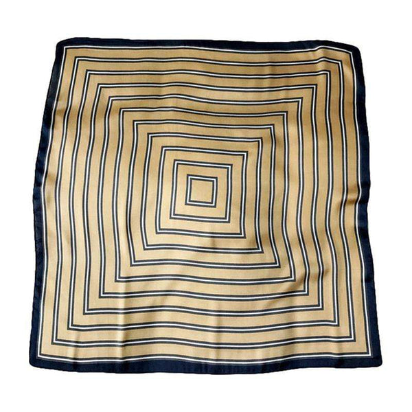 Women Vintage Style Multi Squares Print All-matched Silk-like Scarf