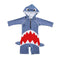 TIY Swimwear One Piece Boys Cute Shark Pattern Hooded Swimwear TIY