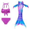 TIY Swimwear Pretty Girls Mermaid Tail Bikini Swimsuits 3 Pcs Set TIY