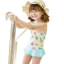 Sweet Girl Multicolor Print One Shoulder Patchwork Swimwear