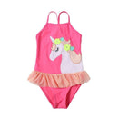 Sweet Girl Unicorn Pattern Spaghetti Strap Swimwear