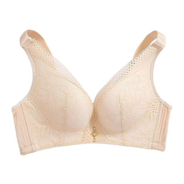 TIY UG Sexy Lace Design Seamless Adjustable Strap Control Bra TIY