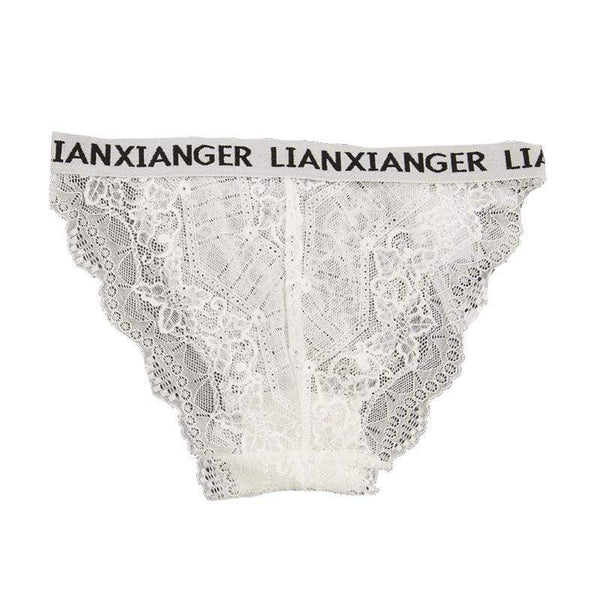 TIY UG Sexy Lace Hollow Out See-through Sports Hipster Panties TIY